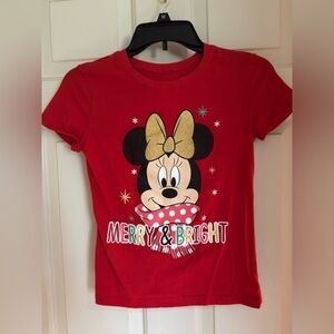 Disney Red Minnie Mouse Merry & Bright T-Shirt